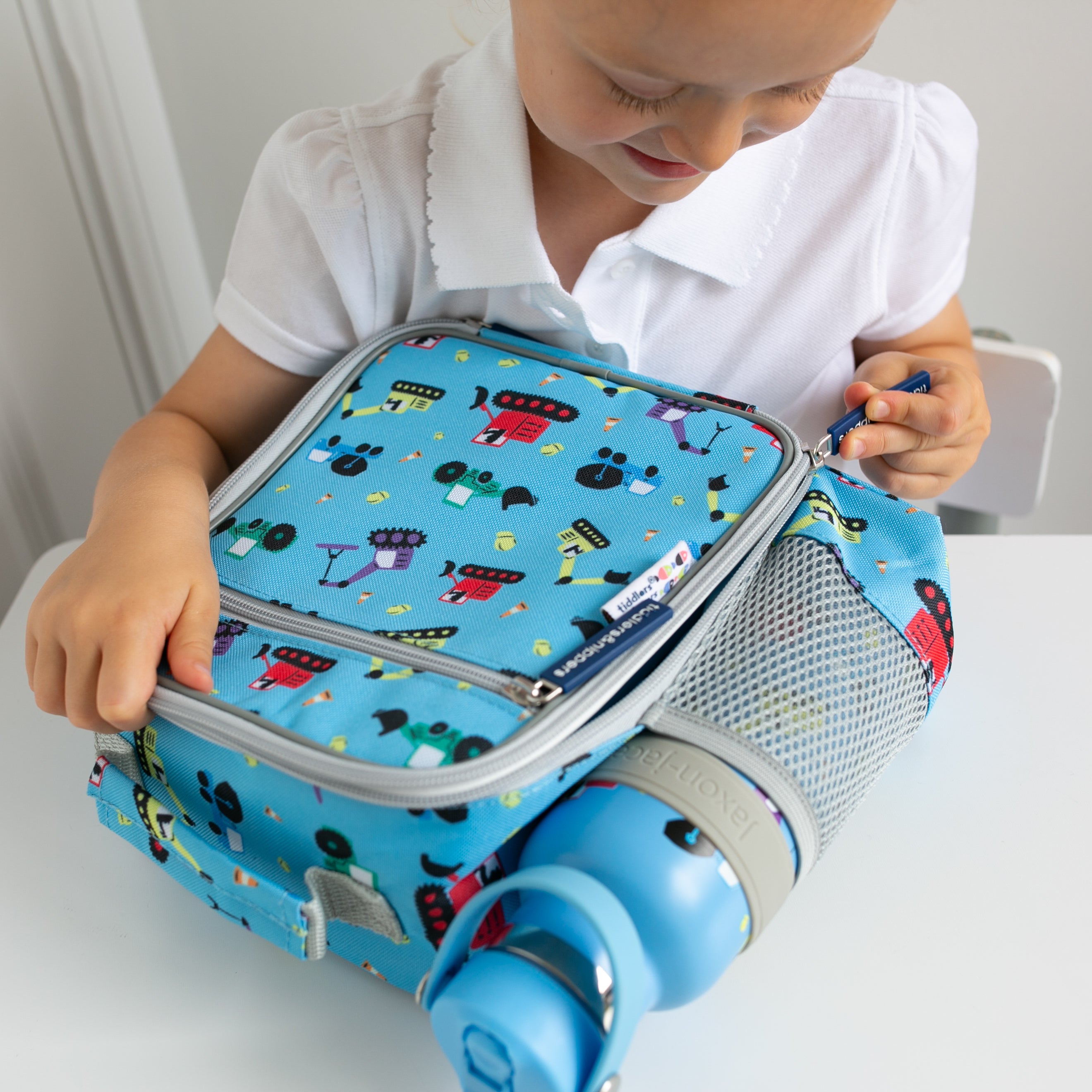 Tiddler Kids Lunch Bag / Lunch Box, Insulated & Double Zipped