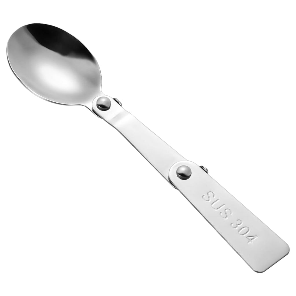 Foldable stainless steel spoon x1