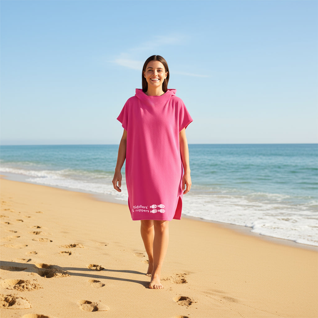 S/M Adult Pink Hooded Towel