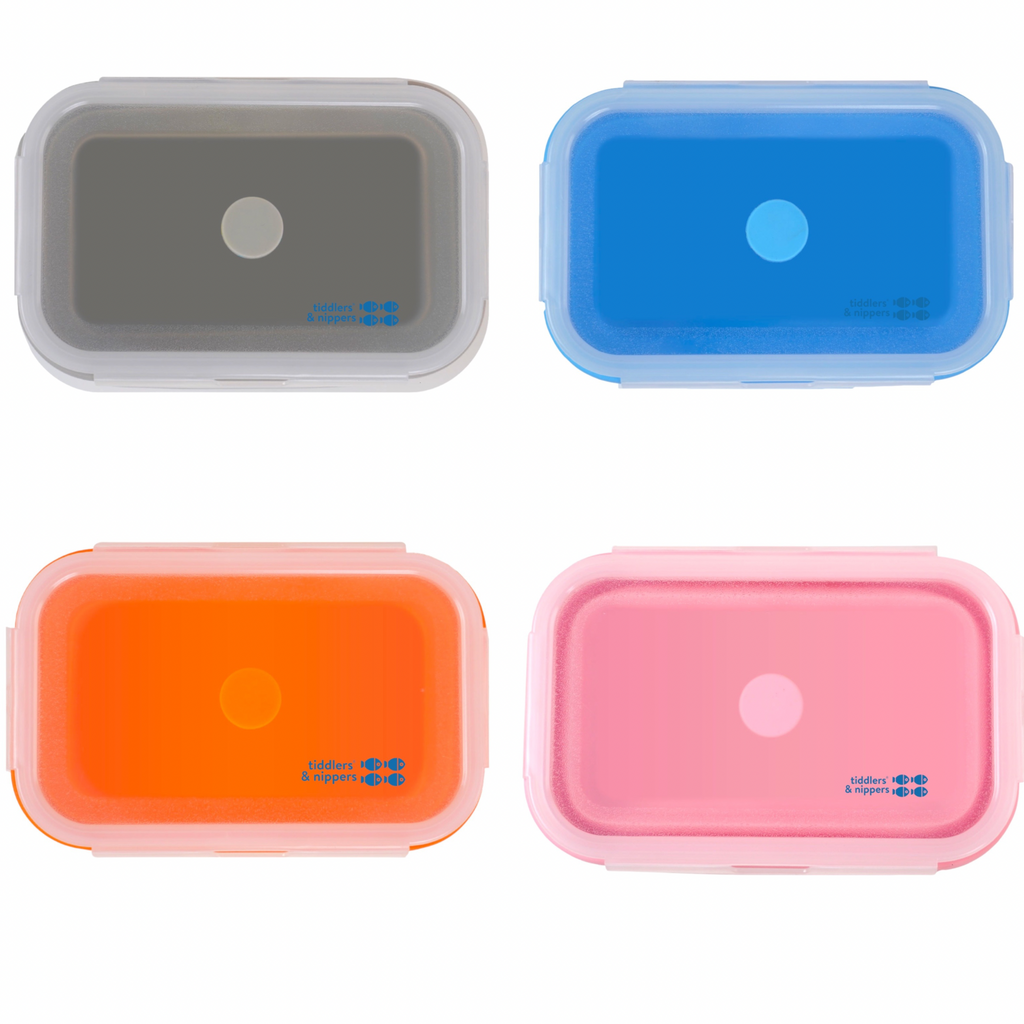 Set of 4 - Blue Grey Pink & Orange