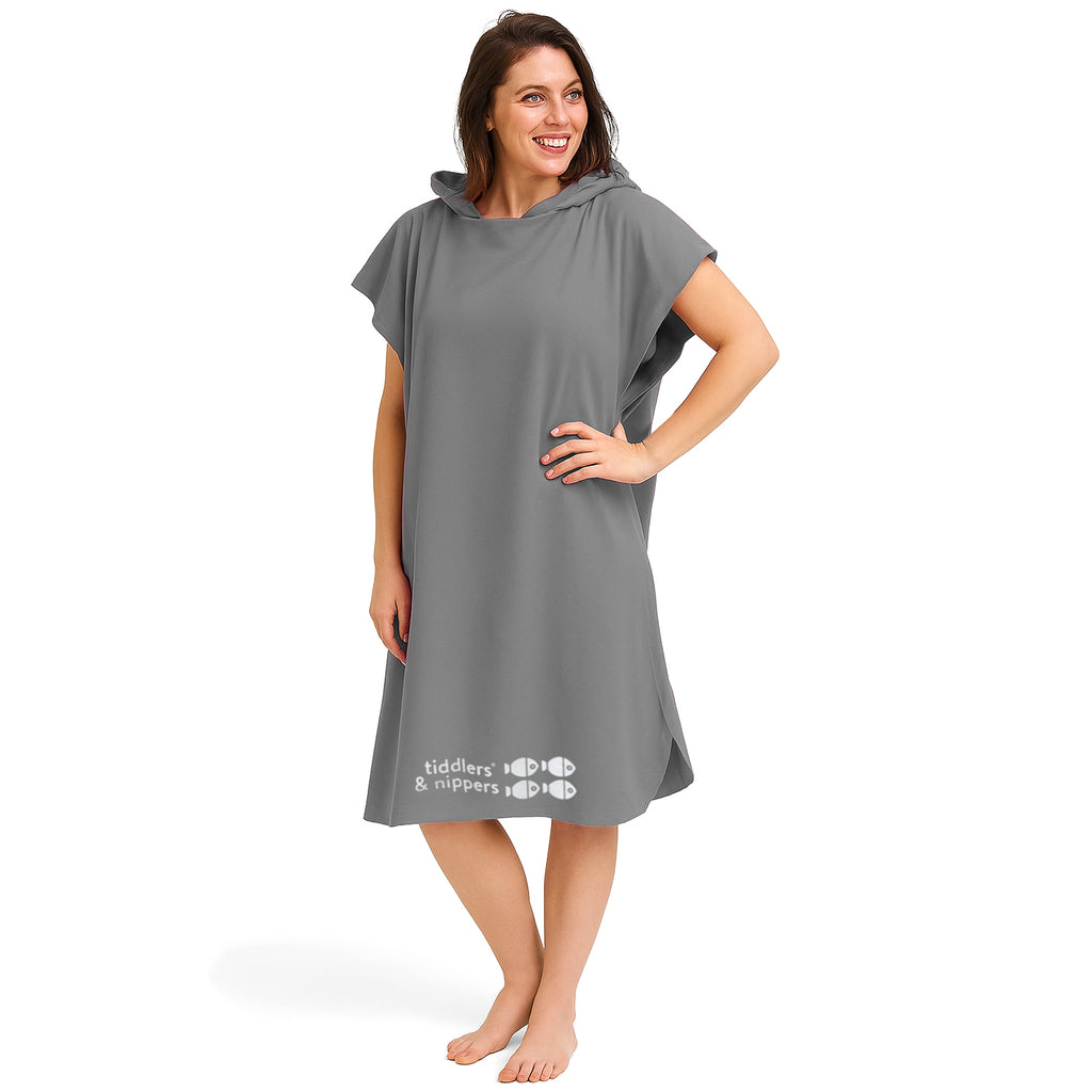 S/M Adult Grey Hooded Towel