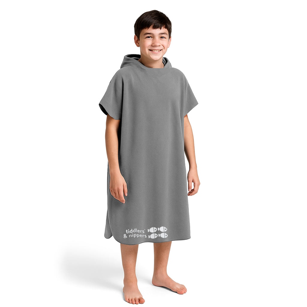 S/M Adult Grey Hooded Towel