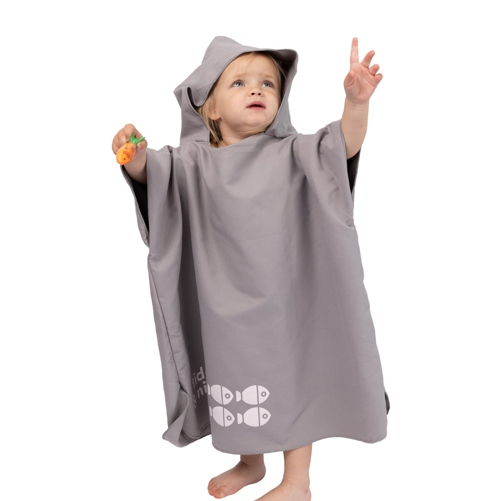 Small Grey Hooded Towel