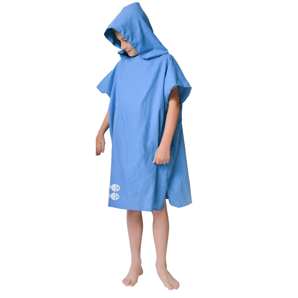 Large Blue Hooded Towel